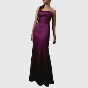 Alfred Angelo "Grape" Strapless Satin Bridesmaid/Formal Gown NEW- Sz. 10
